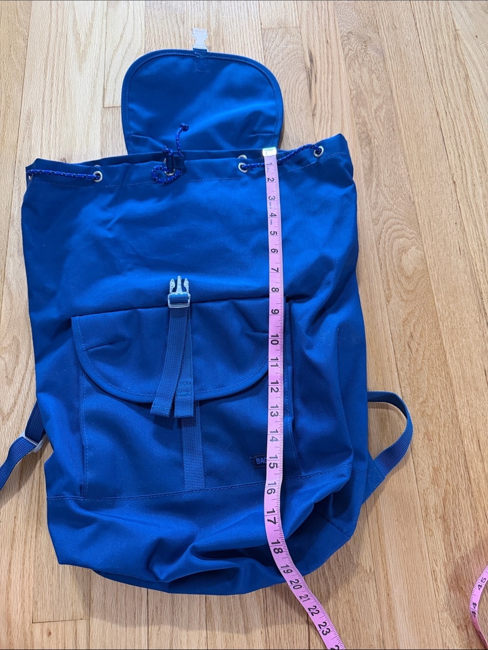 Baggu Blue Drawstring Backpack - Picture 7 of 8